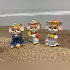 Josef Originals Three Wise Mice Figurines Set of 3 Vintage Ceramic